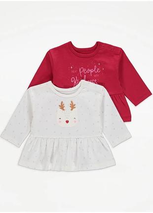 Бавовняна кофта george новорічна святкова для дівчинки