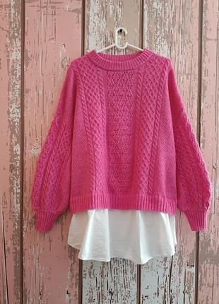 Невероятный свитерик, кофта с рубашкой