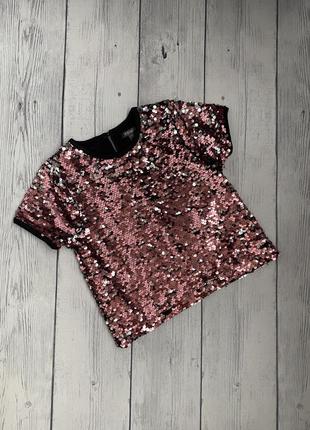 Футболка primark, блузка  пайетка на девочку 5-6 лет ( рост 116 см)