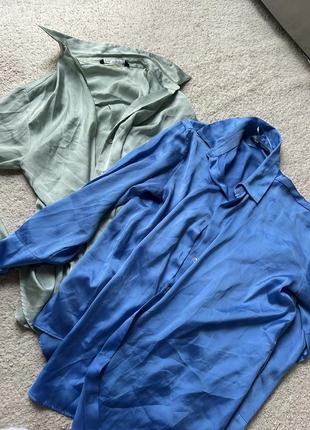 Атласна сорочка шовк армані zara