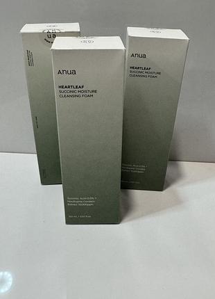Anua гель пенка для умывания с янтарной кислотой