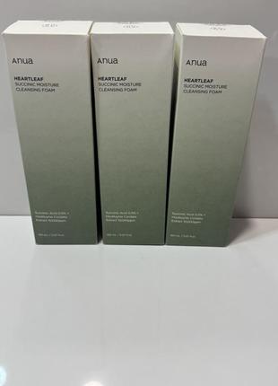Anua гель пенка для умывания с янтарной кислотой