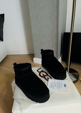 Нові ugg australia чорні на платформі водонепроникні