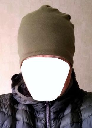 Спортивна шапка-панчоха, біні, хакі. на підкладці