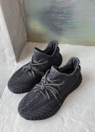 Мужские кроссовки adidas yeezy boost 350 black адидас изи буст черного цвета