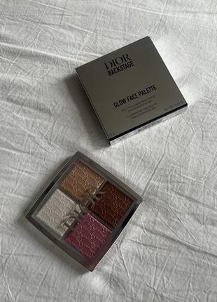Dior backstage glow face palette 001 хайлайтер діор палетка хайлайтерів