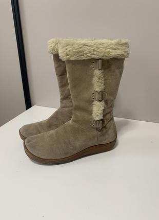 Брендовые зимние кожаные сапожки сапоги от hush puppies