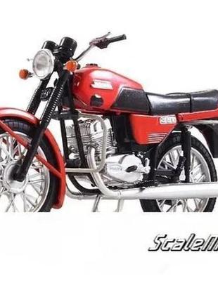 Масштабна модель jawa 350 typ 638.00 (1986). наші мотоцикли. масштаб 1:24