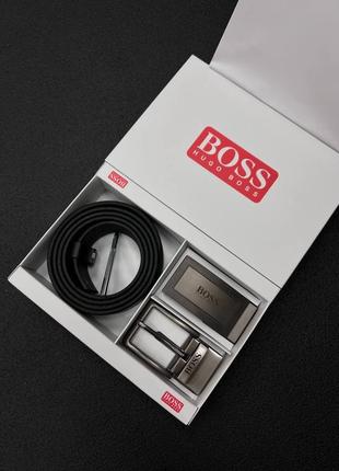 Hugo boss подарочный мужской набор две пряжки и кожаный ремень