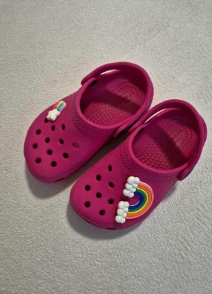 crocs preto c8 кроксы для девочки
