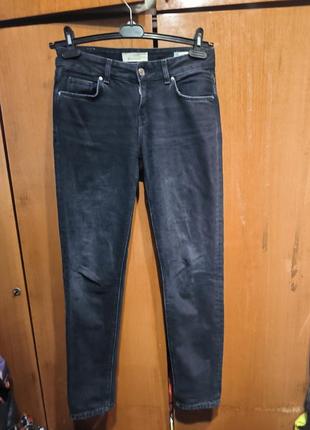 Джинси colin's темно-сині з потертостями та низьким поясом, р.46-48