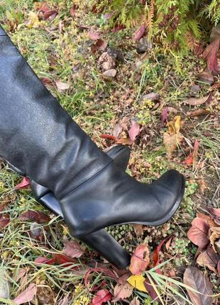 Сапоги трубы женские 37 кожаные высокие сапоги