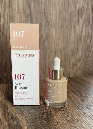 Тональний крем для обличчя clarins skin illusion natural hydrating foundation