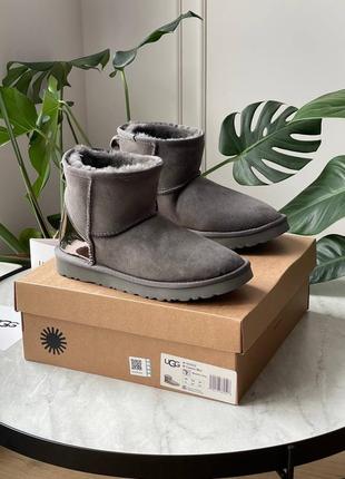 Угги уггі угг ugg grey metallic suede