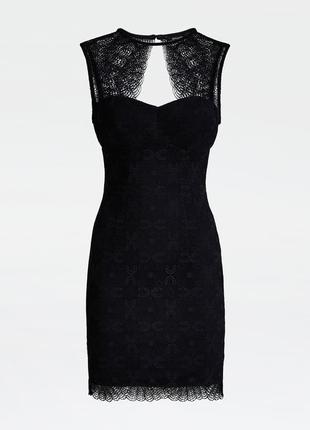 Вечернее чёрное платье бюстье guess. оригинал! новое. размер l / m.