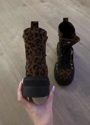 Леопардовые сапоги/ботинки