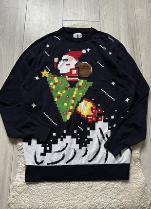 Кофта новогодний пуловер джемпер реглан