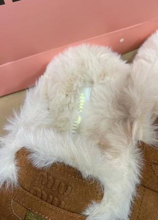 Теплые тапочки miu miu ugg