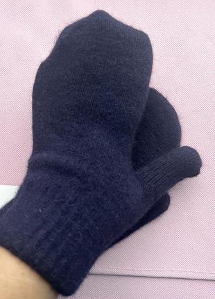 Варежки темно-синие новые