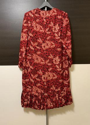 Винтаж, жаккардовый шелк, платье миди, новое