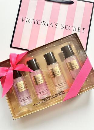 Набор спреев victoria’s secret шимер спрей мист подарок косметика виктория сикрет выктория сикрет