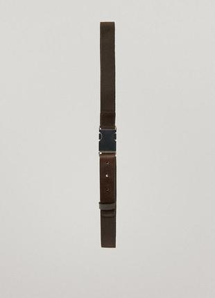 Massimo dutti ремень комбинированный натуральная кожа текстиль4 фото