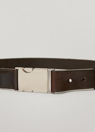 Massimo dutti ремень комбинированный натуральная кожа текстиль5 фото