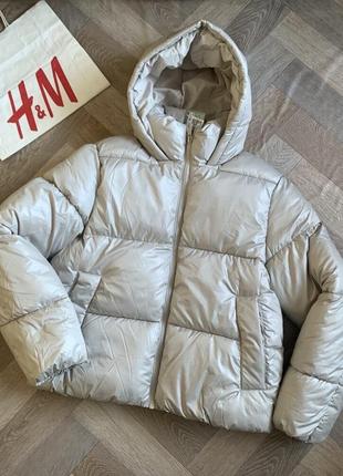 Зимняя куртка h&m, дутый пуфер hm, объемная женская куртка