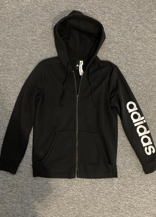 Спортивная кофта на замке с капюшоном adidas