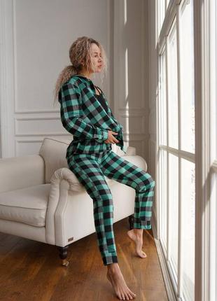 Фланелева піжама унісекс сорочка та штани