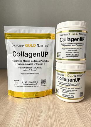 Collagenup, морський гідролізований колаген з гіалуроновою кислотою та вітаміном с, cgn, 206 гр