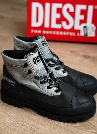 Мужские кожаные ботинки diesel