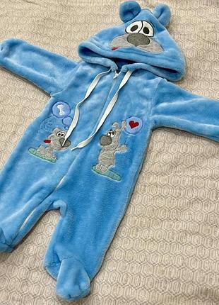 Велюровий комбінезон для хлопчика , 62 розмір