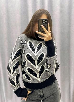 Теплый свитерик ткань вязкая производитель туречки