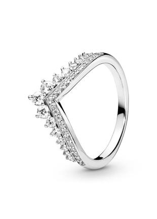 Оригінал original pandora пандора оригінальне срібне кільце 197736cz срібло корона тіара з камінням прозоре з биркою нове золото