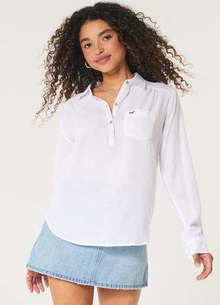 Роскошная невесомая белоснежная рубашка