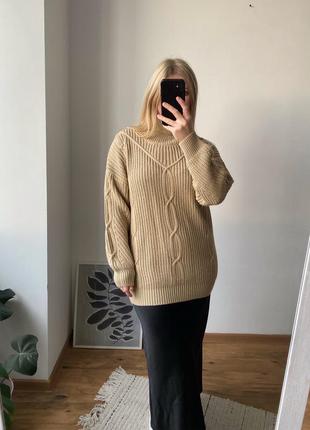 Удлиненный свитер под горло prettylittlething