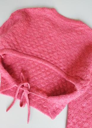 Zara укороченный джемпер с завязками