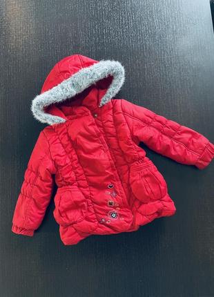 Яскрава куртка демі/тепла зима для дівчинки 12-18 місяців  mothercare