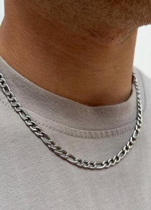 Чоловічий срібний ланцюжок металевий ланцюг на шию, підвіска зі сталі ширина 5 мм