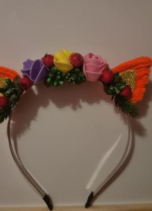 Обруч на голову лисичка