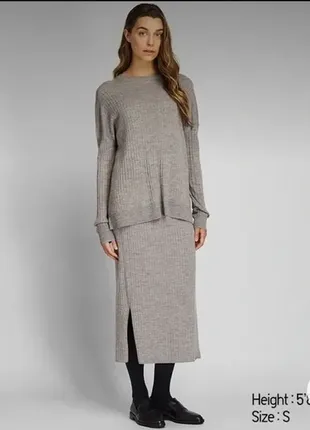 Юбка в рубчик uniqlo