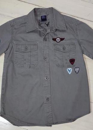 Джинсовая коттоновая рубашка на 5-7 лет. gap.