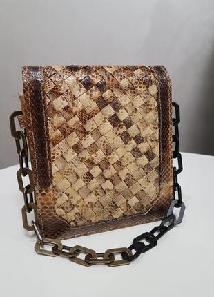 Мини сумочка  из кожи змеи