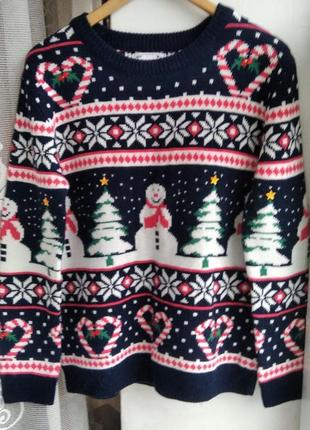 Primark новогодняя кофта светр размер s