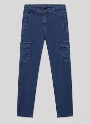 Мужские летние синие джинсы карго слим playlife cargo slim fit us 6 / 98910 / 40-42 размер