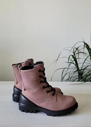 Черевики шкіряні зимові оригінал ecco tredtray 770072 рр.28