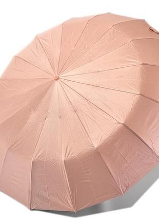 (6168) зонт женский однотонный 16 тройных спиц sks