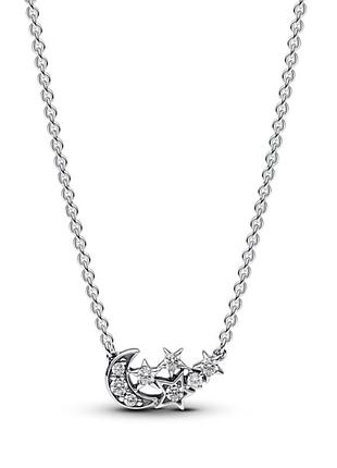 Оригінал original pandora пандора оригінальне срібне намисто кулон підвіска кольє 392991c01 срібло з камінням місяць зірки з биркою новий