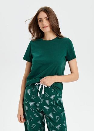 Піжама піжамка жіноча новорічна різдвяна штани футболка одяг для дому